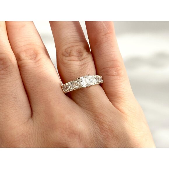 Cocktail Style Multi CZ Gemstone 925 Sterling Silver Vintage Ring - sz 6.75 - Picture 16 of 16